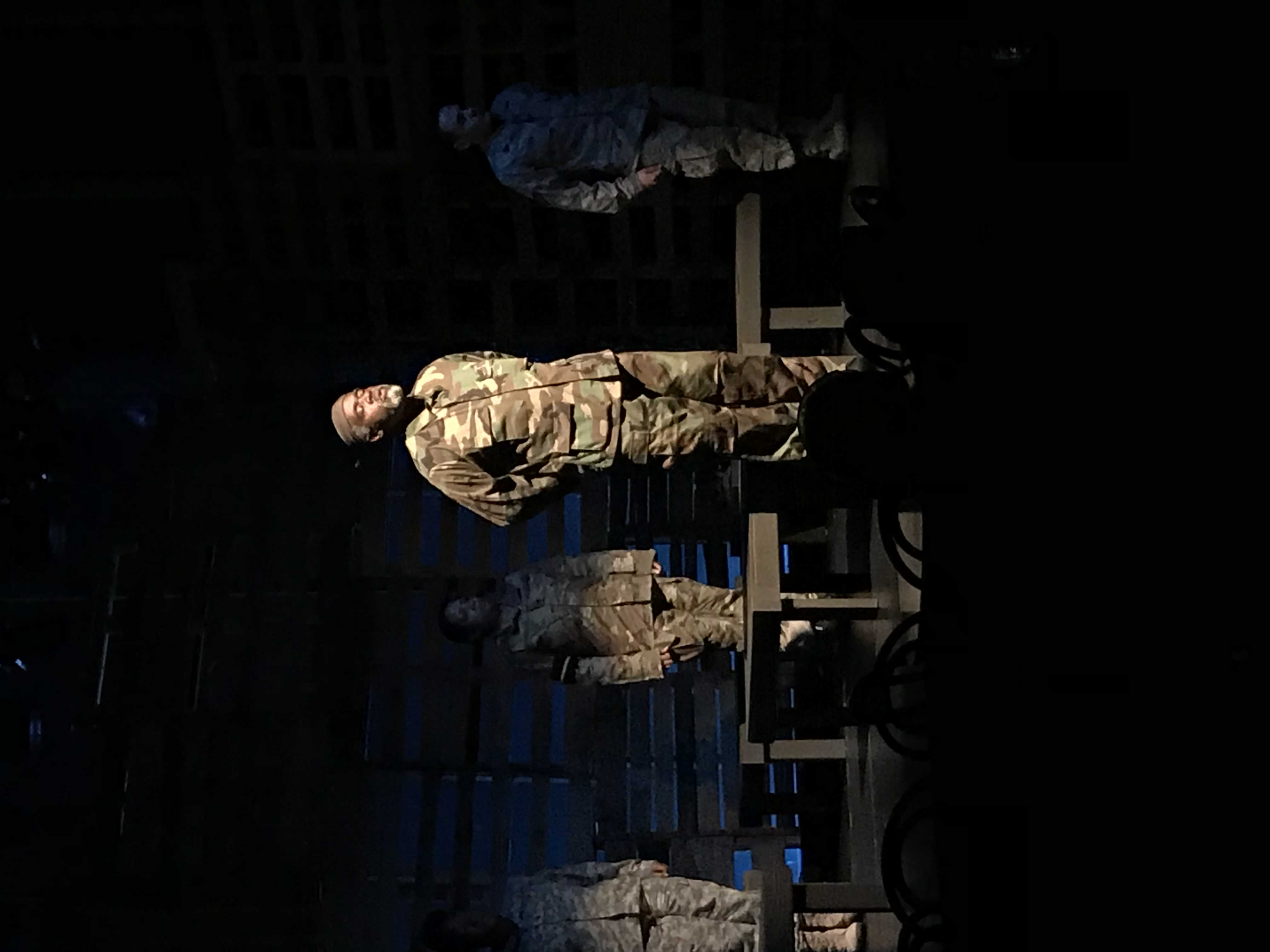 Paul E. Johnson in a performance of Marching On at The Wallis.  PHOTO CREDIT: Nate Albus